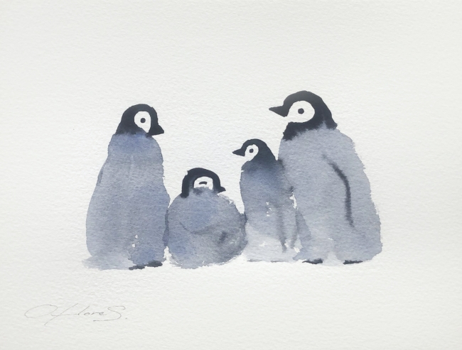 4 pinguinos - Oliver Flores