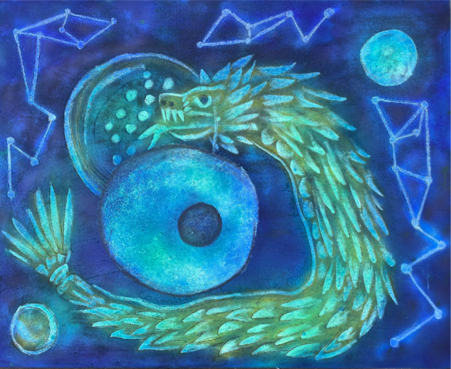 Eclipse con Quetzalcoatl